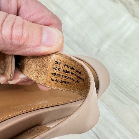 Fitflop Gracie Slide Leather Sandals in Dusty Pink Sz 10 great condition - Picture 4 of 5